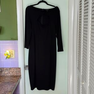 Lane Bryant black cutout midi dress